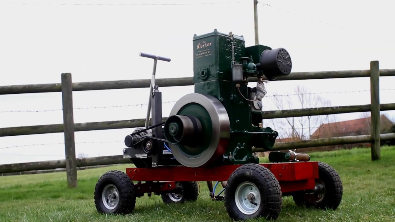Lister D Engine Running - Alternator Generator