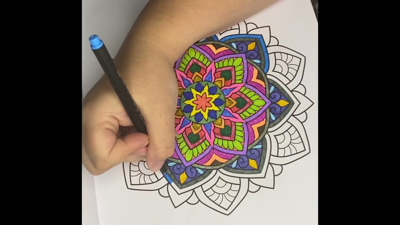 Colour me Happy - Mandala Episode 123 #mindfulness #wellness #colouring #happy #mandala