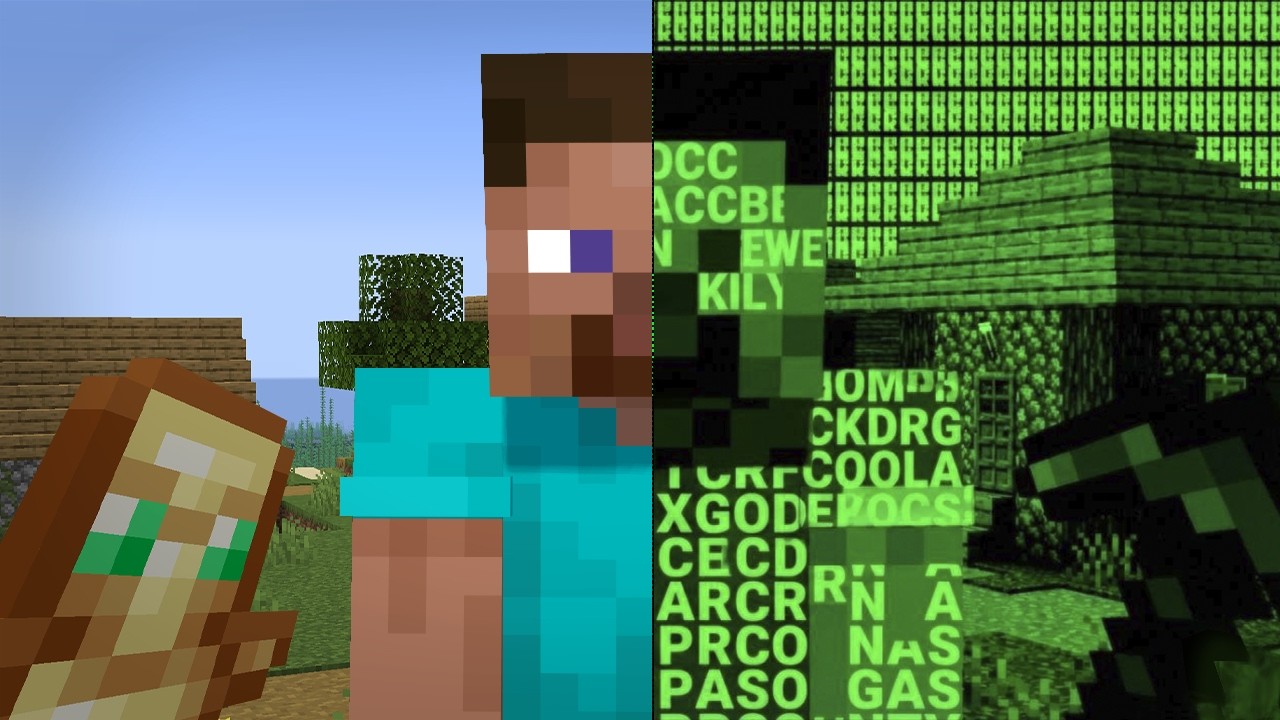 Я Прошёл Майнкрафт ТЕКСТОМ КОМАНДНОИ СТРОКИ 😮