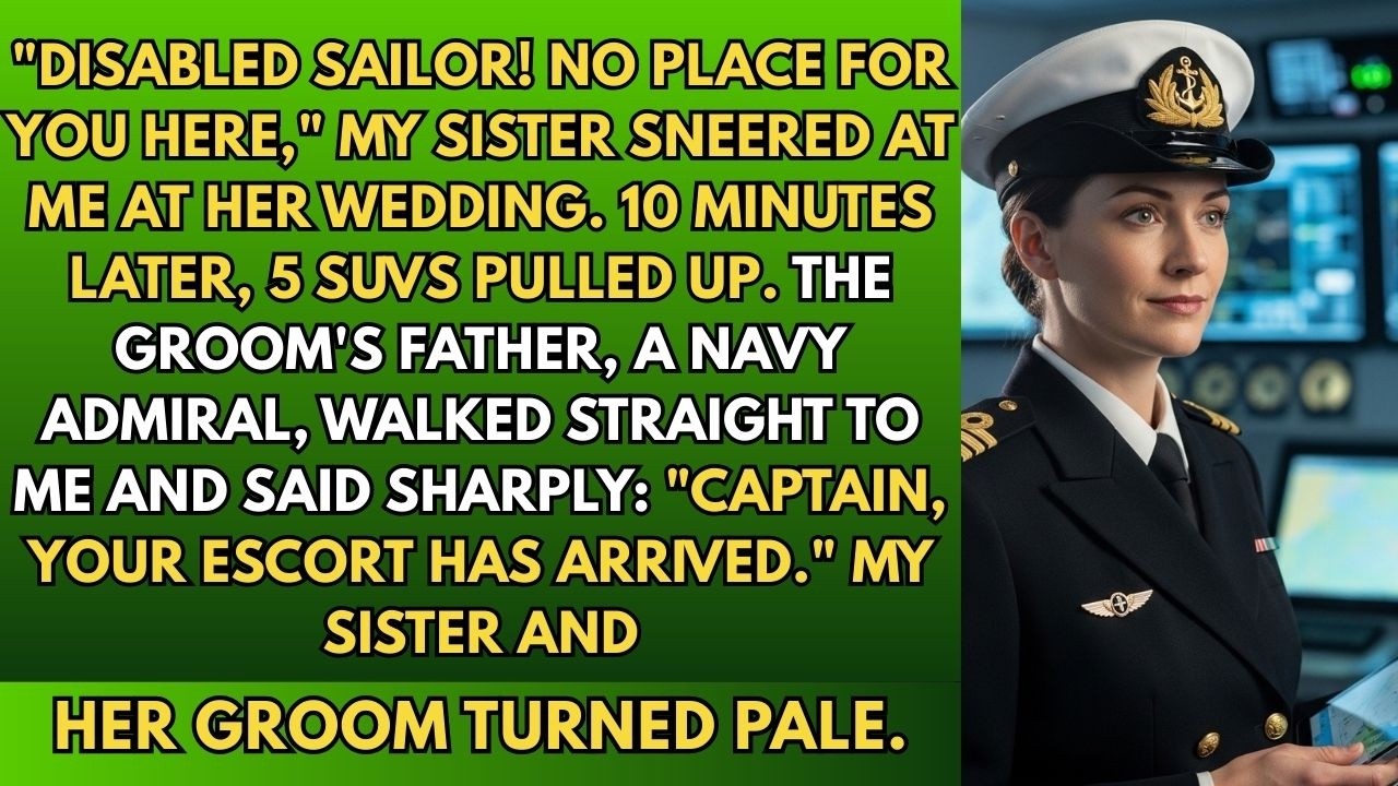 My Sister Called Me A 'Disabled Sailor' — Until Groom's Father, An Admiral, Arrived with 5 SUVs