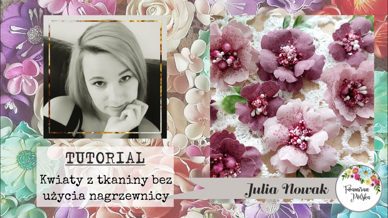 TUTORIAL-Kwiatki z tkaniny bez użycia nagrzewnicy #fabricflowertutorial #diy #flowers #kursnakwiatki