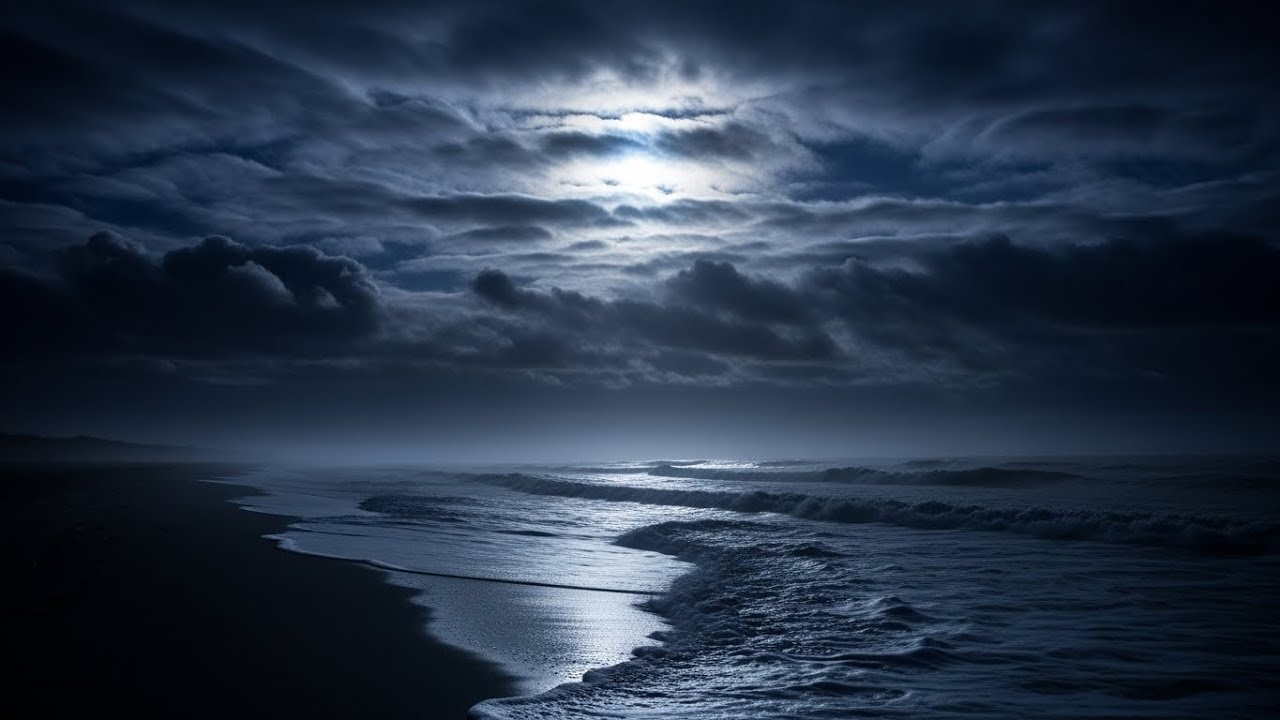 Quiet Night Ocean Ambience | No Ads to Beat Insomnia and Sleep Better with Silent Beach Mood