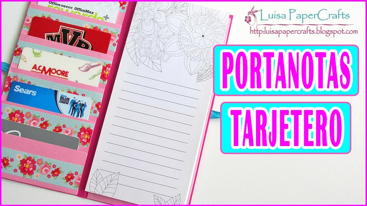 Cómo hacer un Portanotas con Tarjetero Sencillo | Tutorial Scrapbooking | Luisa PaperCrafts