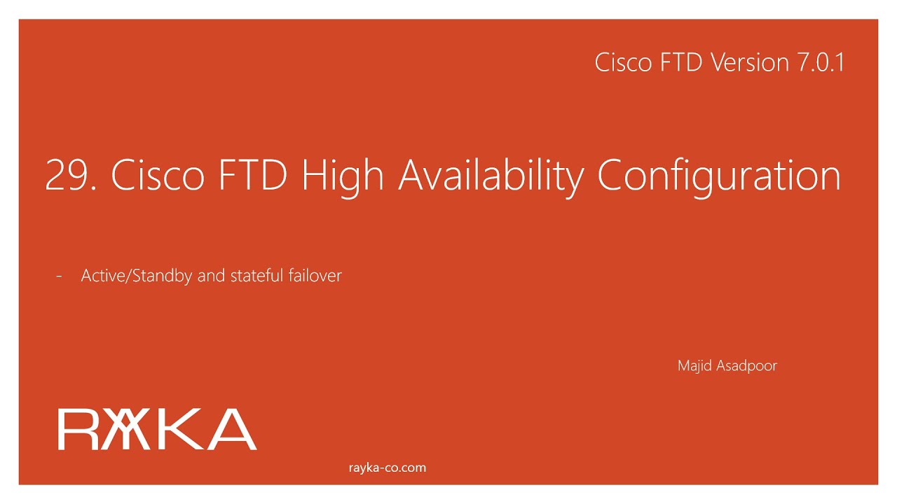 29. Cisco FTD High Availability Configuration