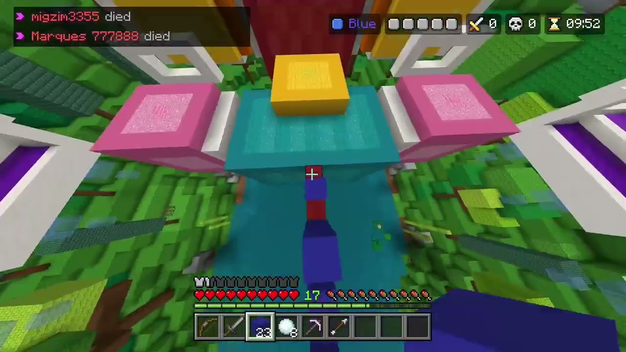 Trying snowballs on Minecraft Bridge when then . . .