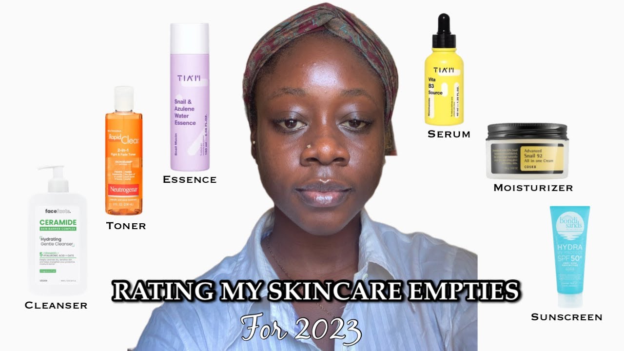 RATING MY SKINCARE EMPTIES FOR 2023. Products that helped with Acne, Hyperpigmentation, etc