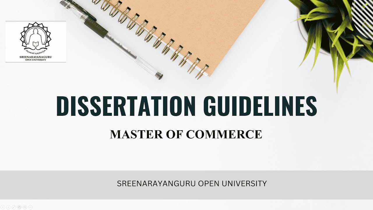 M.Com Dissertation Guidelines