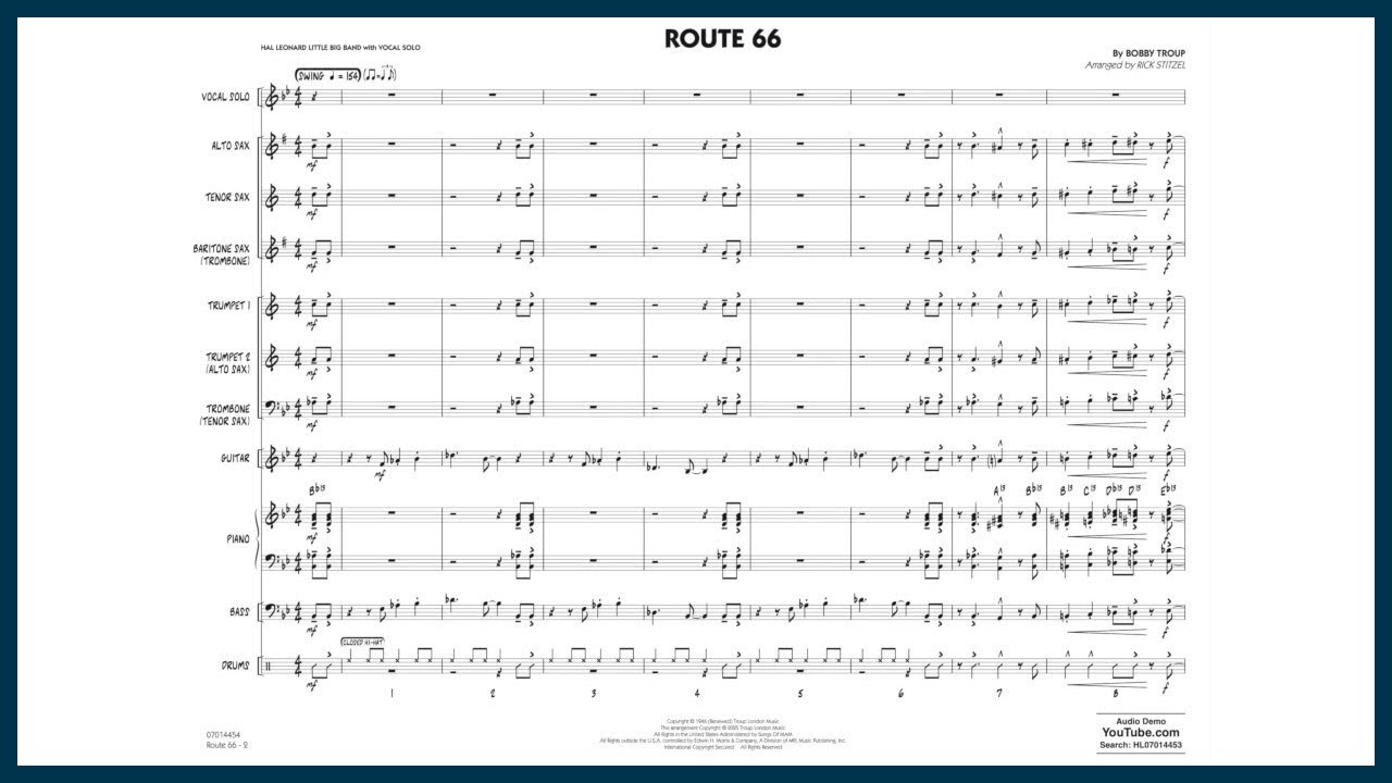 Route 66 (with Vocal Solo) by Bobby Troup | Arr. Rick Stitzel