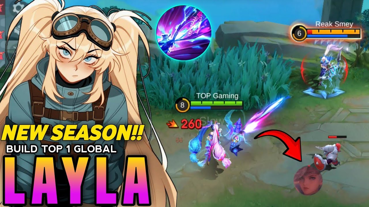 NEW GLOBAL LAYLA ONE HIT BUILD FOR SOLO RANK! (recommended build & emblem) - Mobile Legends