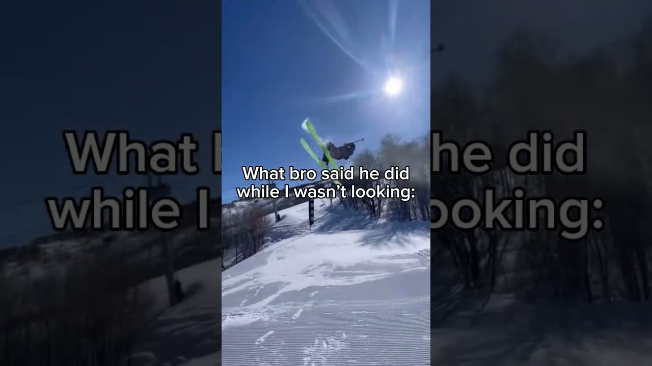 Always over exaggerates #skiing #snowboarding #shorts