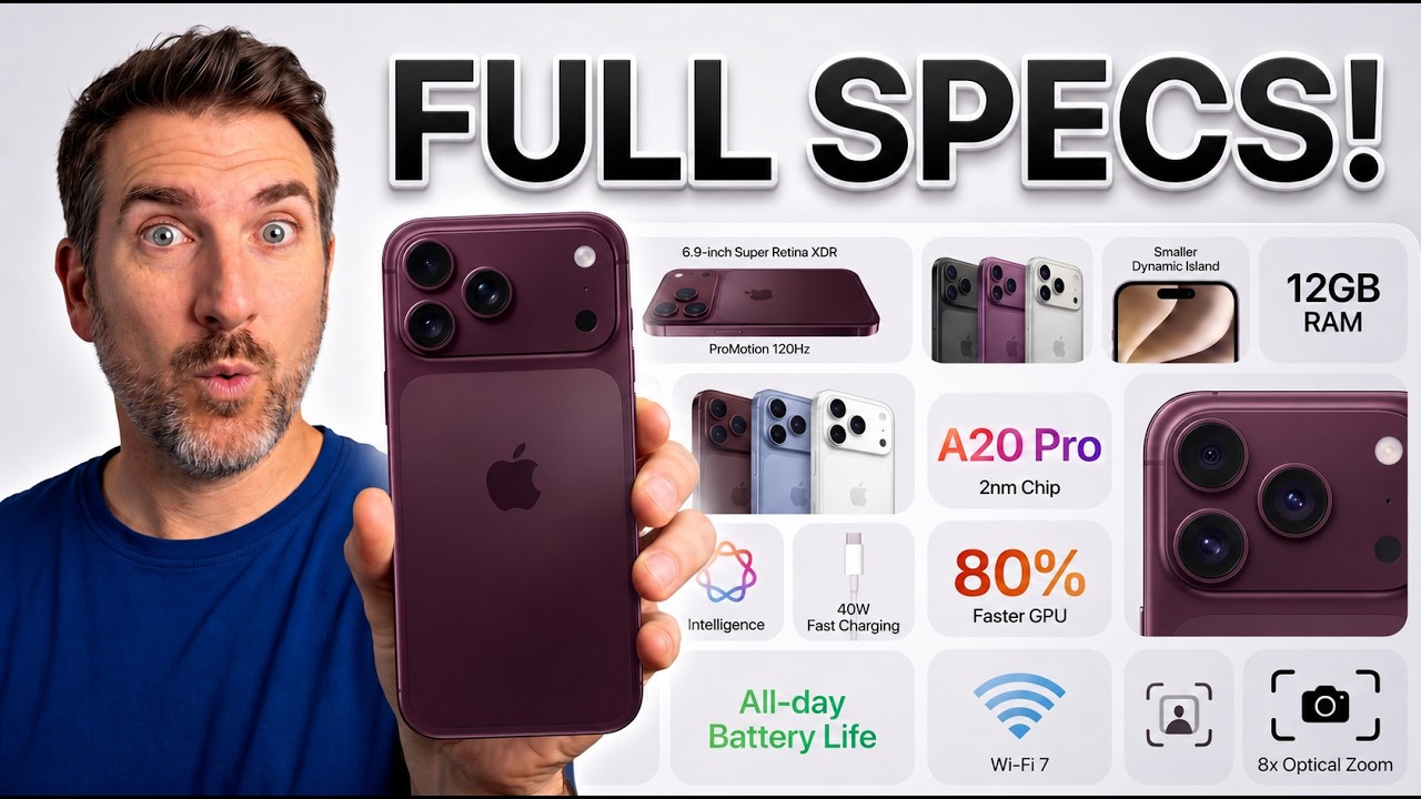 УТЕЧКА ПОЛНЫХ ХАРАКТЕРИСТИК iPhone 18 Pro Max... Это ПРОСТО БОМБА!