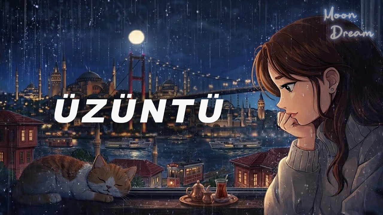 Ay Işığında İstanbul 🌙 Yağmurlu Gece Ambiyansı | Uyku, Ders, Yazı