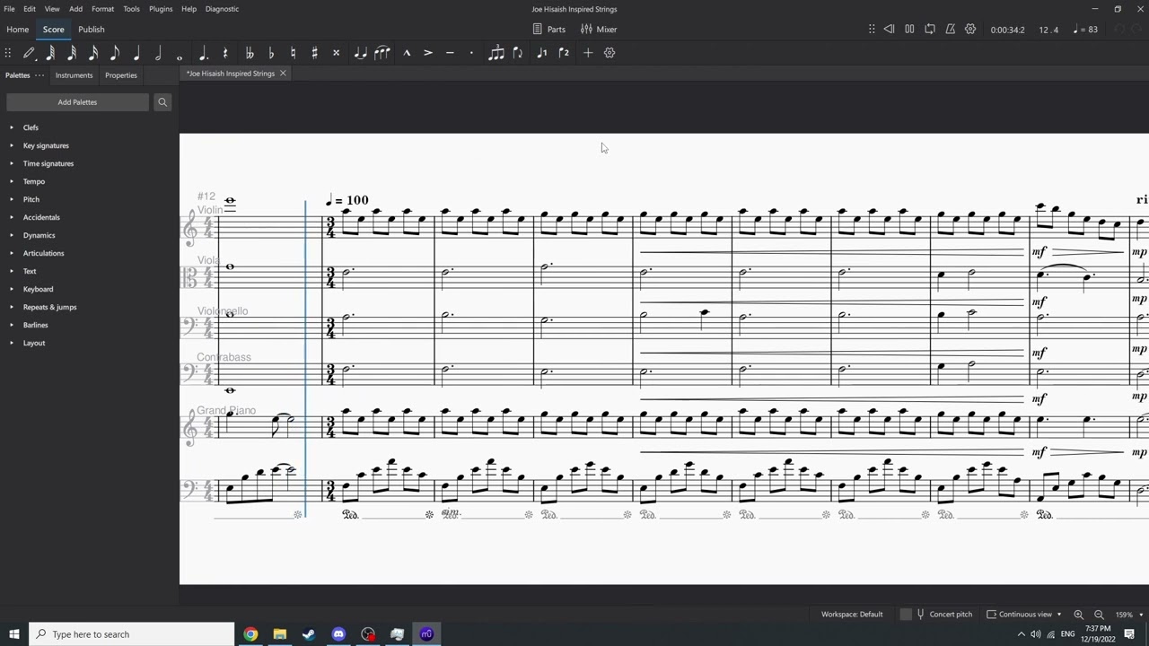 MuseScore 4 Demo Strings and Piano