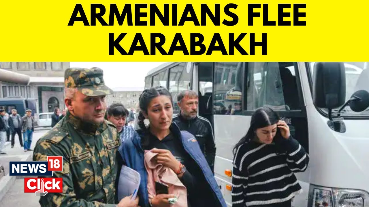 Armenians Fleeing | Over 400 Ethnic Armenians Flee Nagorno-Karabakh | English News | N18V