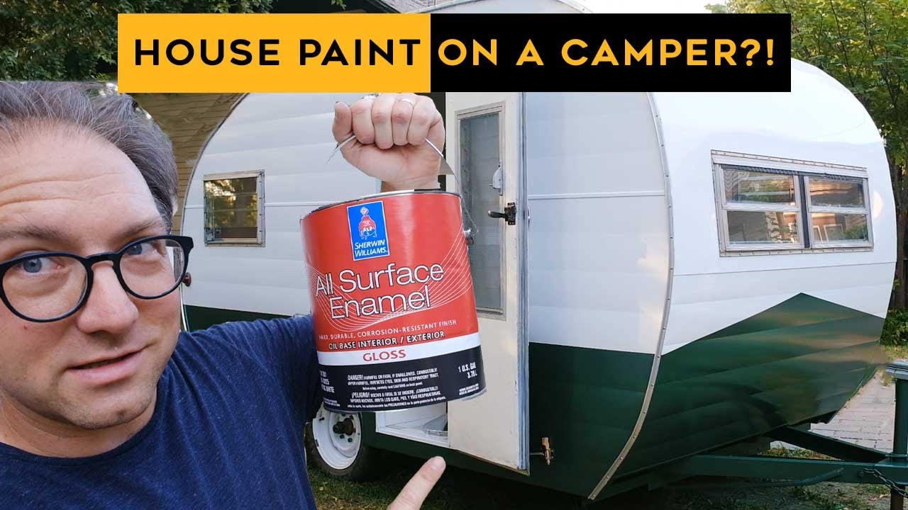 🖌️ HOW TO PAINT your VINTAGE CAMPER with HOUSE PAINT 😲