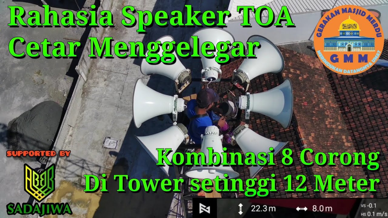 WAS : Rahasia Speaker TOA Cetar Menggelegar - Kombinasi 8 Corong Di Tower Setinggi 12 Meter