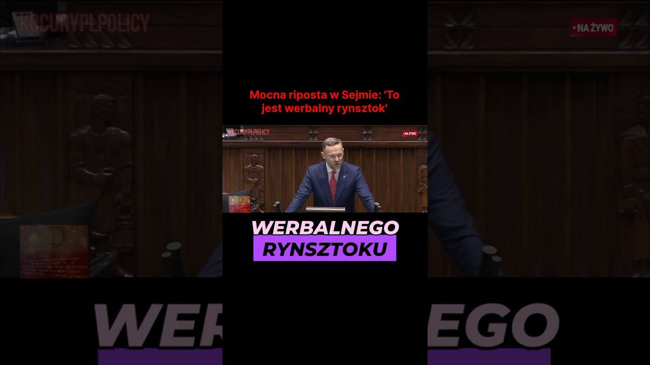Mocna riposta w Sejmie: 'To jest werbalny rynsztok'