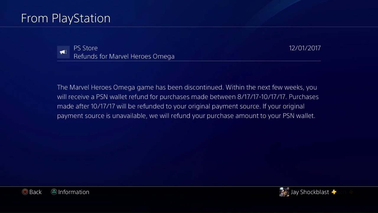 Marvel Heroes Omega Refund News: Playstation Issuing Refunds Soon