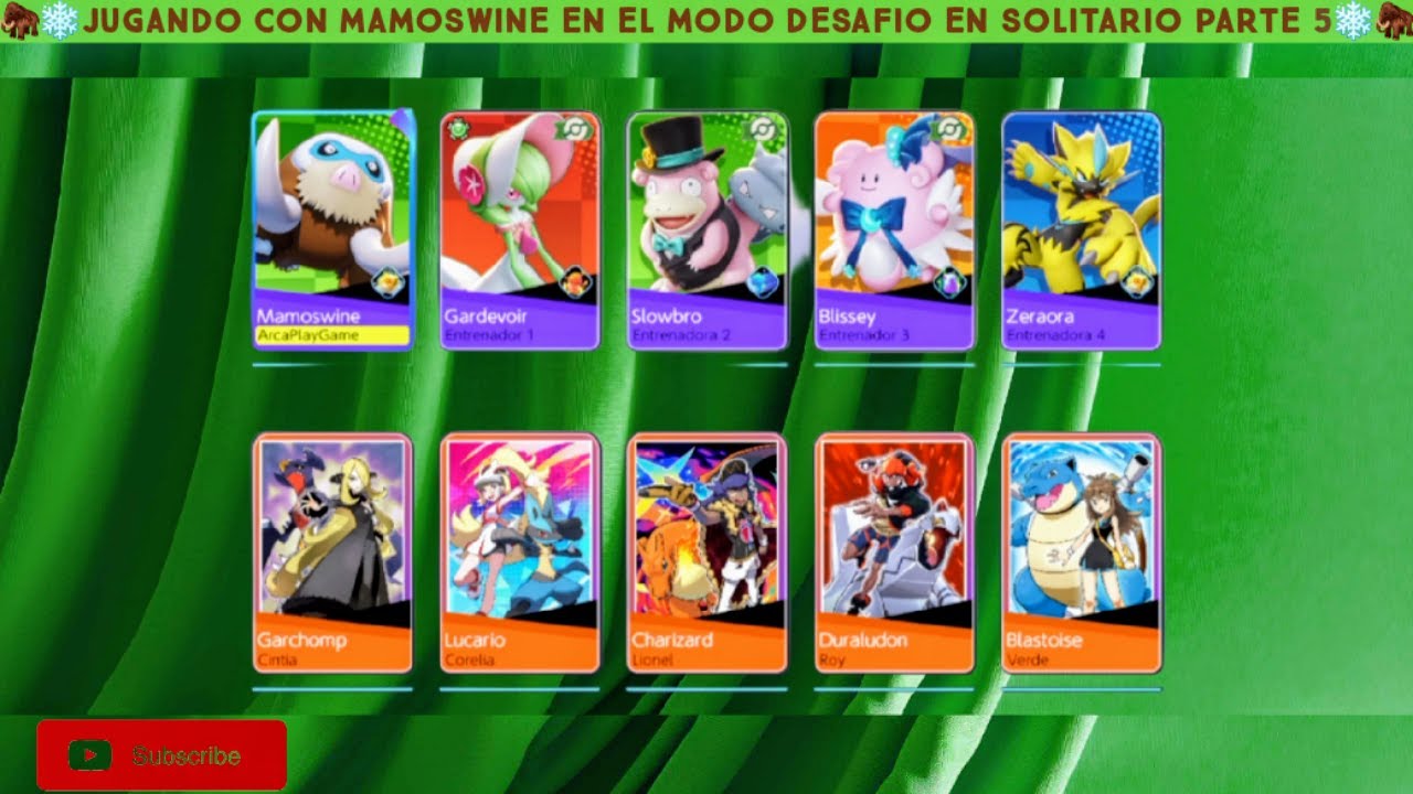 🦣❄️JUGANDO CON MAMOSWINE EN EL MODO DESAFIO EN SOLITARIO PARTE 5❄️🦣 | #pokemonunite #viralvideo #yt