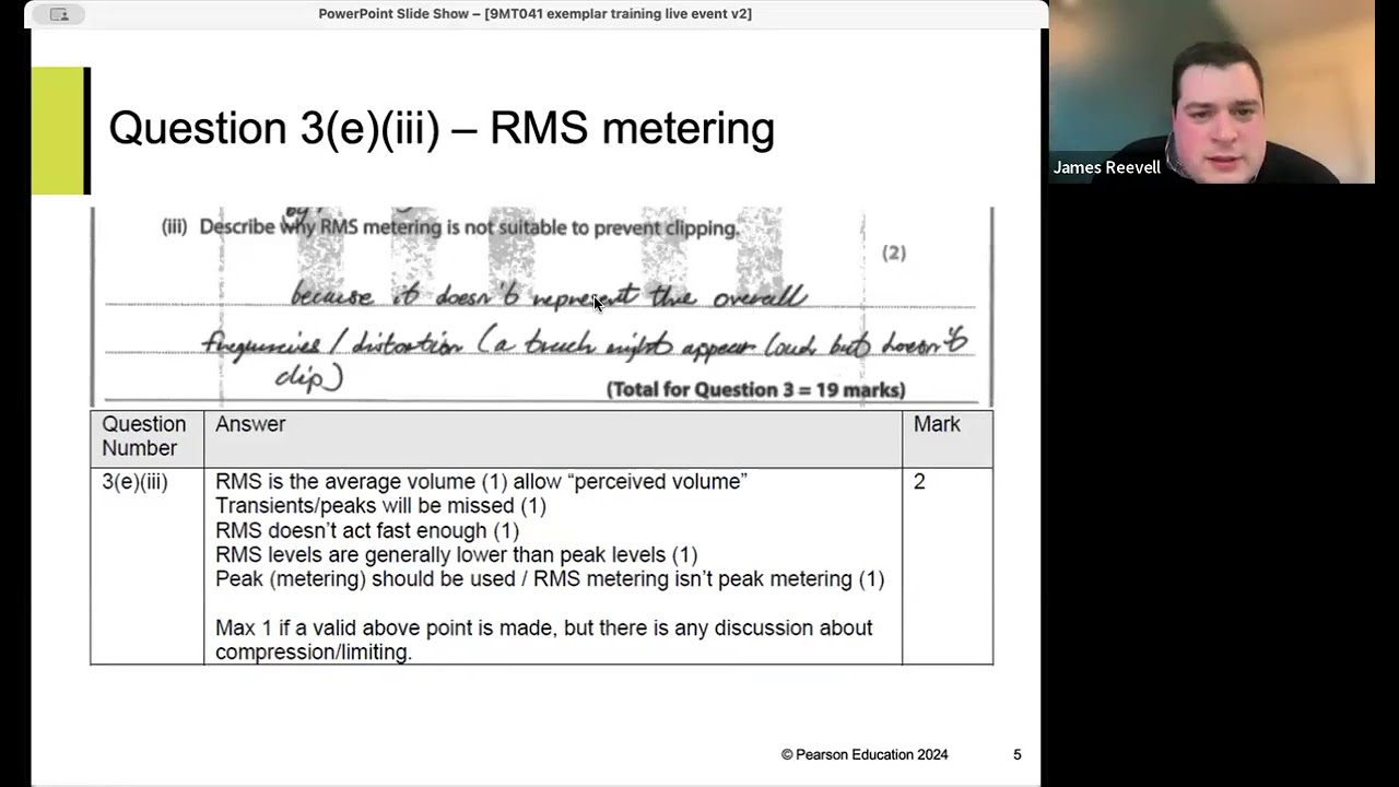 Pearson Edexcel A Level Music Technology Network Component 4 – Analysing and Producing