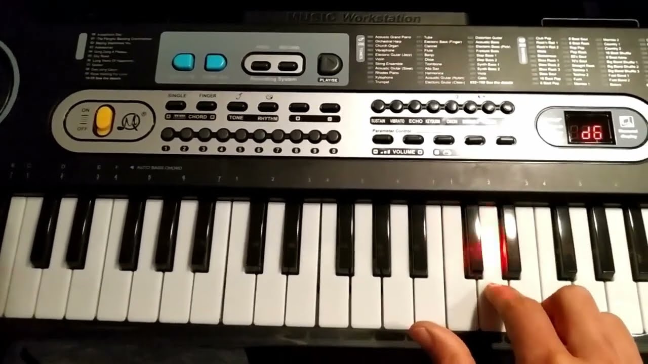 Keyboard MQ-6119L z podświetlanymi przyciskami do nauki gry na pianinie. Syntezator dla dzieci.
