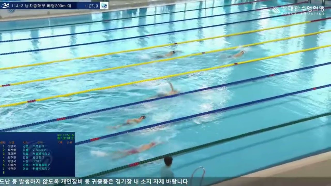 【제16회 김천 전국수영대회】 ▶배영200◀▶예선◀ #최주언