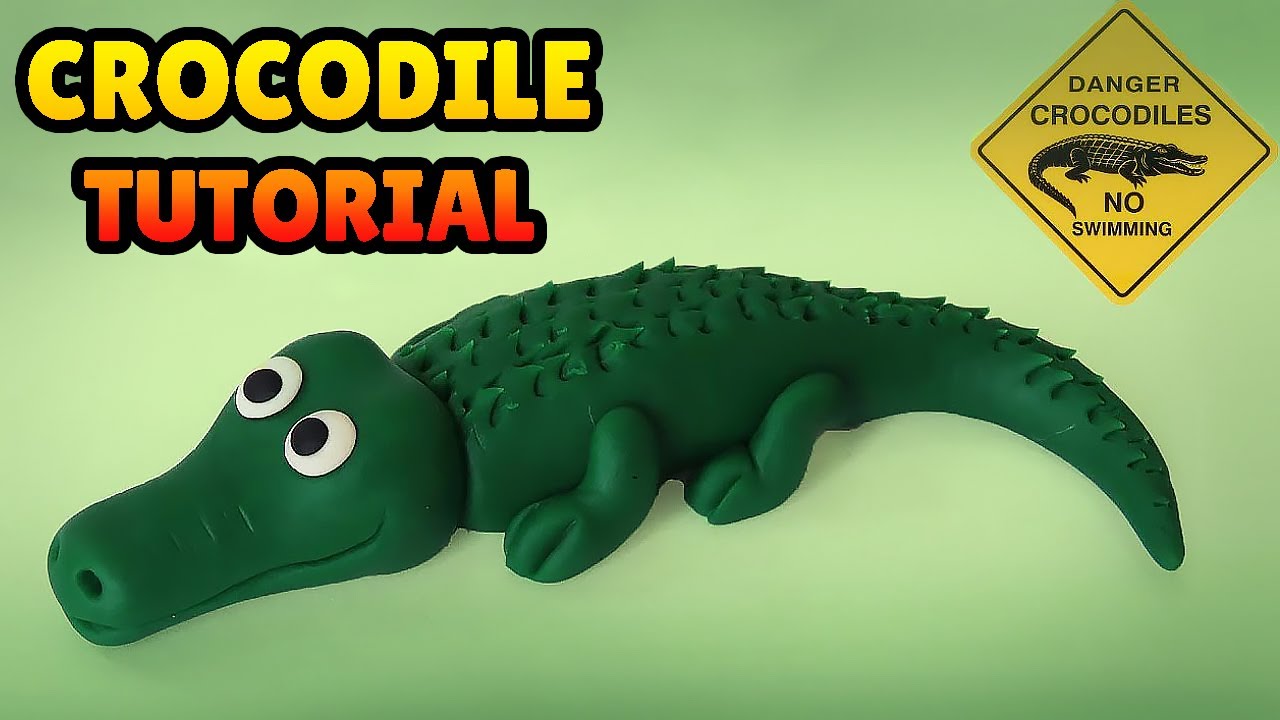 🔴 DIY How to Make a CROCODILE for BEGINNERS - Easy Polymer Clay, plastilina, Fondant Tutorial DIY
