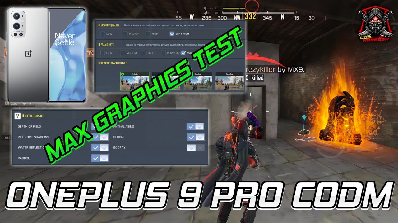 ONEPLUS 9 PRO CALL OF DUTY MOBILE TEST | VERY HIGH GRAPHICS & MAX FRAME RATE | Solo vs Squad CODM BR