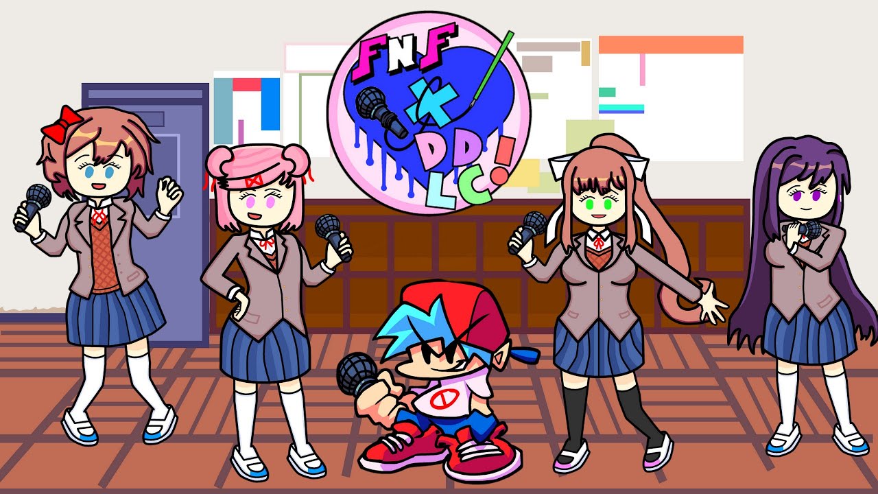 FNF X DDLC Full Week - Friday Night Funkin' Mod