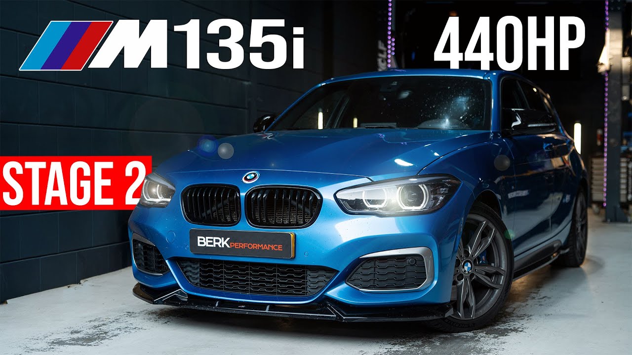 440 л.с. и 610 Нм тюнинга BMW M135i F20 Stage 2 | Разгон от 0 до 100 миль в час, звук и динамометр