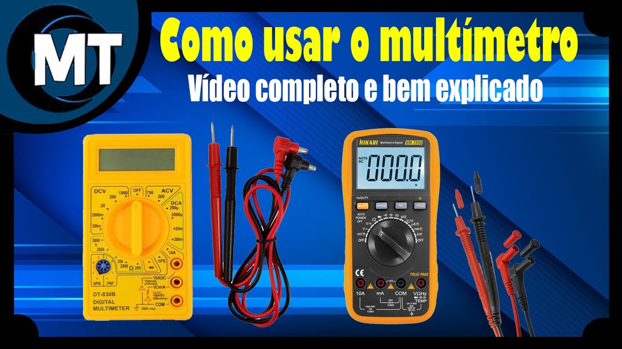 Tutorial completo pra iniciantes- Como utilizar o multímetro passo a passo