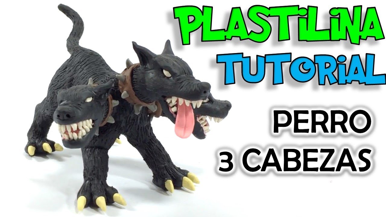 ✔️ COMO HACER A CERVERUS EL PERRO DE TRES CABEZAS DE PLASTILINA PASO A PASO
