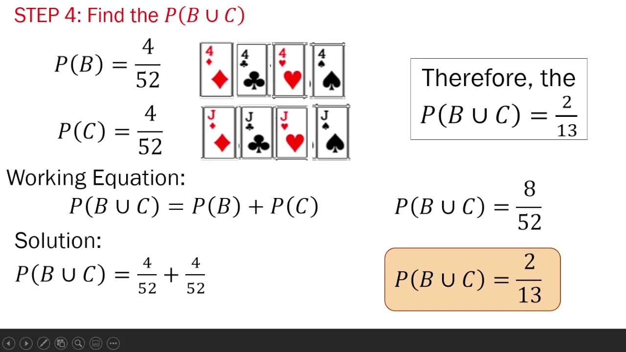 FINDING THE PROBABILITY OF (AUB) -  WEEK 8