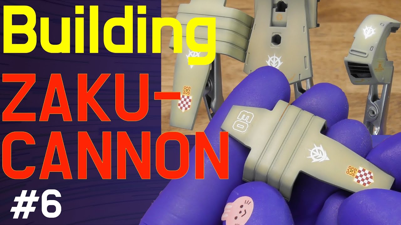 【ガンプラ】Part6 HGUCザクキャノンをあちこち改修しながら作る　Making Zaku Cannon while remodeling here and there.