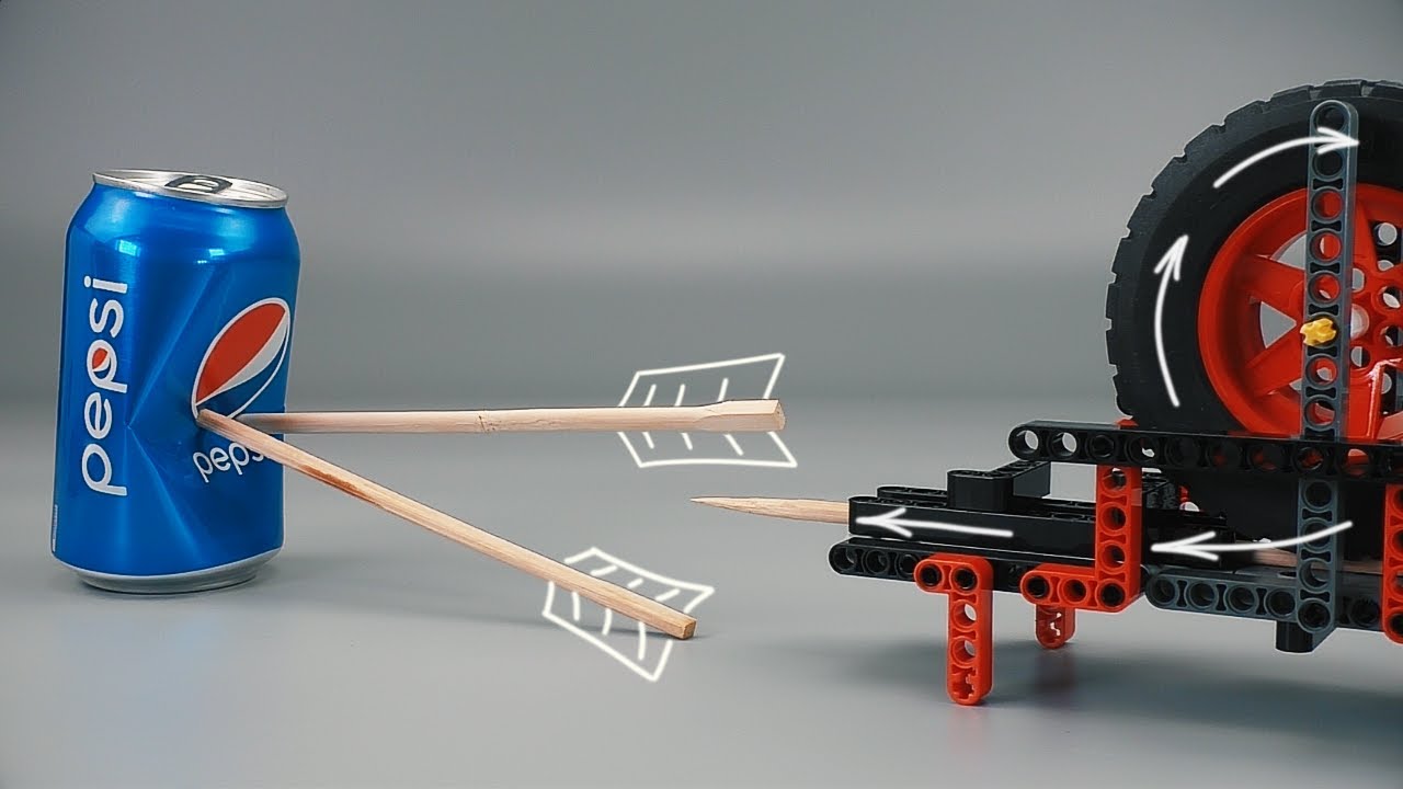 Lego Technic - машина для стрельбы из палочек - эксперименты Dr. Engine #LEGO