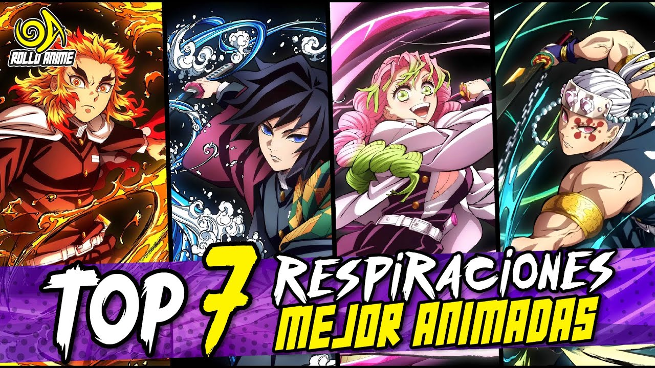 🔥TOP 7 Respiraciones Mejor animadas de KNY | De la peor a la mejor respiraci&oacute;n | Demon Slayer ⚔️