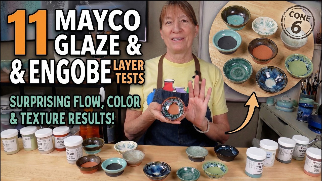 11 Mayco Glaze & Engobe Layer Tests You Need to See — Surprising Flow, Color & Texture Results!