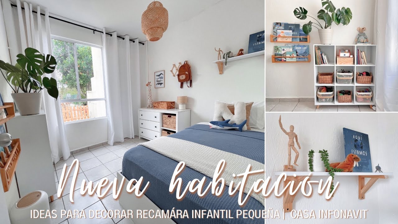 🐚🫧DECORACIÓN HABITACIÓN INFANTIL PEQUEÑA 🐋 | IDEAS PARA DECORAR ESTILO NÓRDICO | CASA INFONAVIT