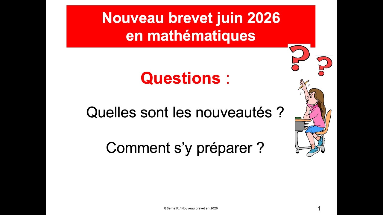 3ème Brevet : nouvelle épreuve de mathématiques à partir de 2026
