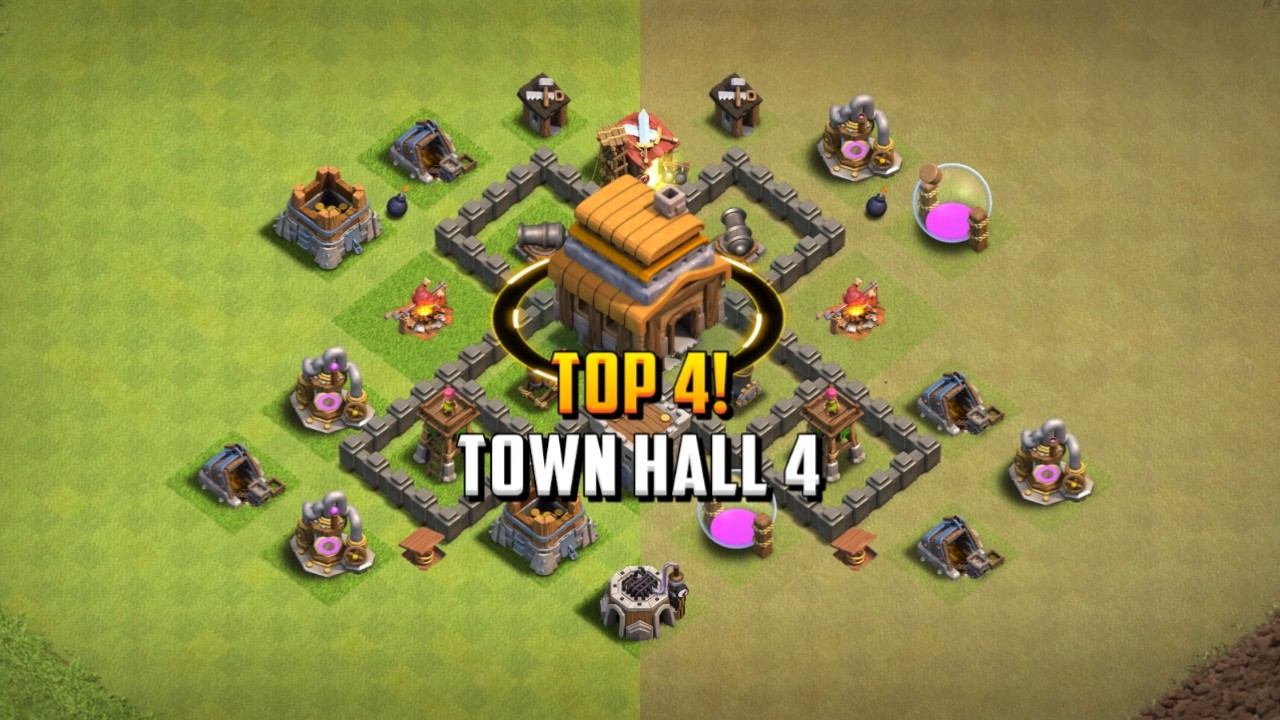 TOP 4! Town Hall 4 (TH4) Base Layout + Copy Link 2026 | Clash of Clans