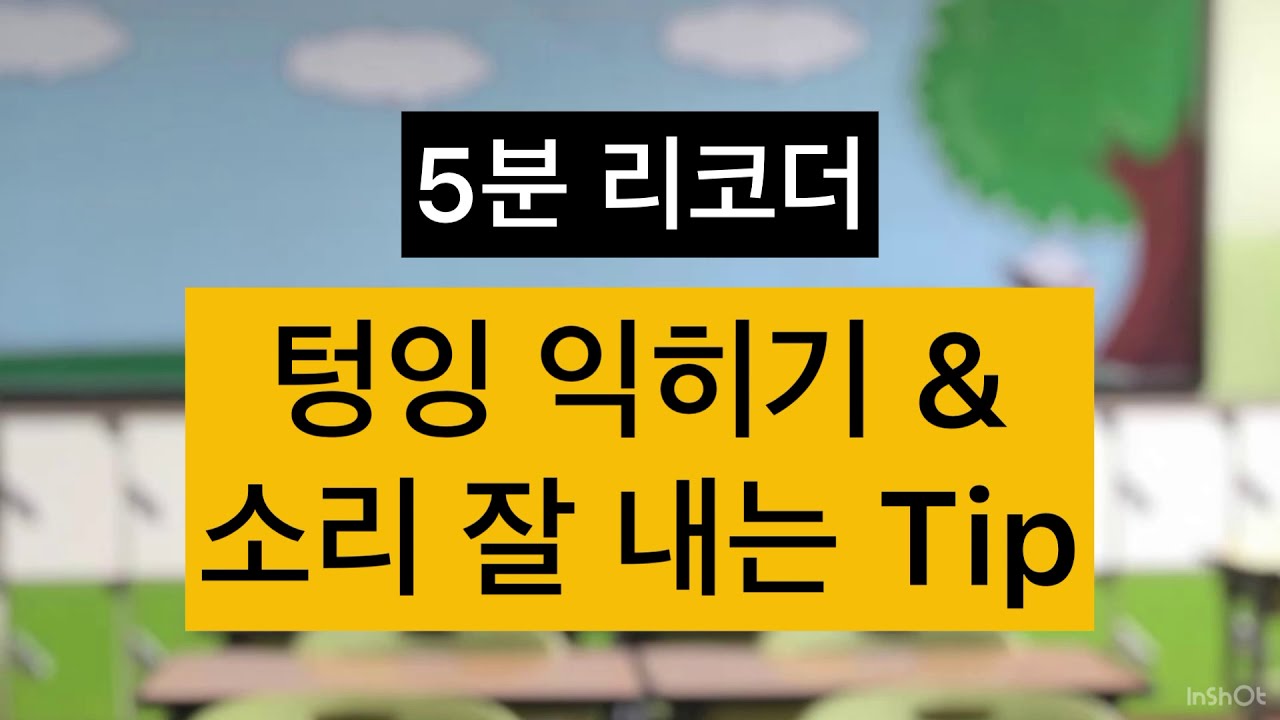 [5분리코더] - 텅잉 익히기 / 소리 잘 내는 방법 / 리코더 기초 / 거울모드