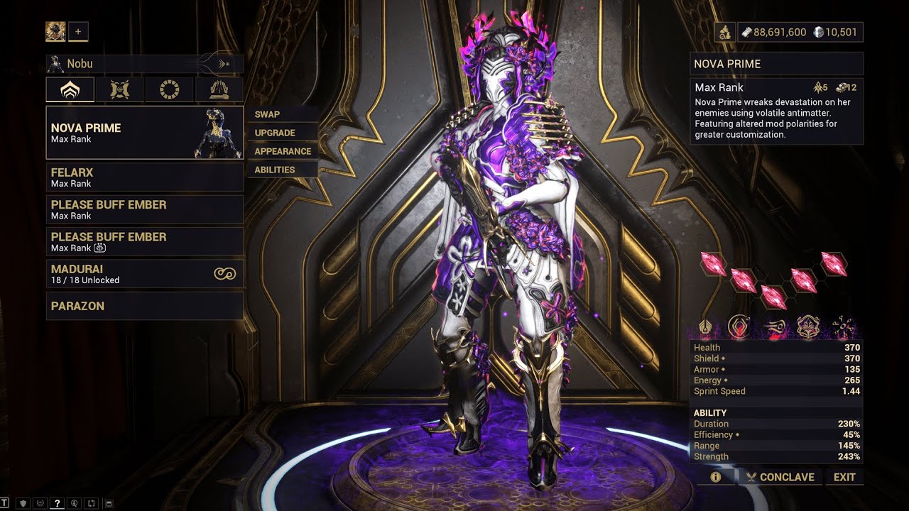 Warframe Maximum Investment - Nova Prime (300+ KPM) | Isleweaver