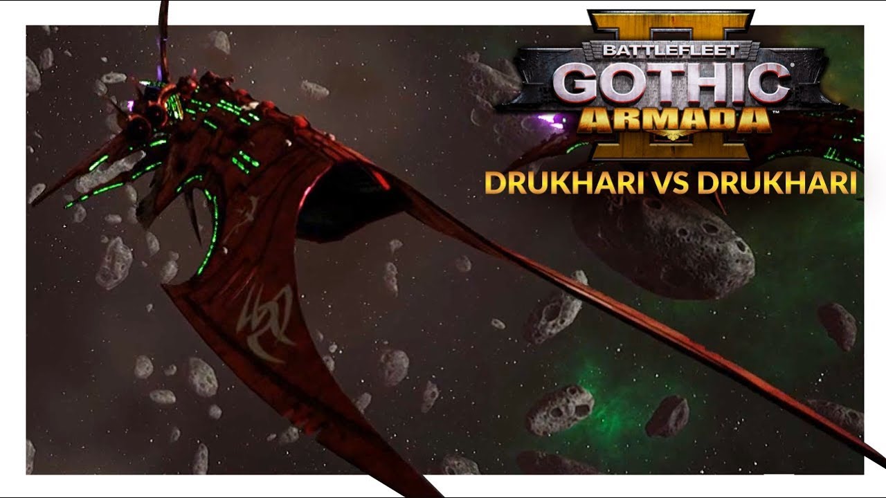 BATTLEFLEET GOTHIC ARMADA 2 | Drukhari vs Drukhari (1v1 Gameplay Ranked Battle 39)