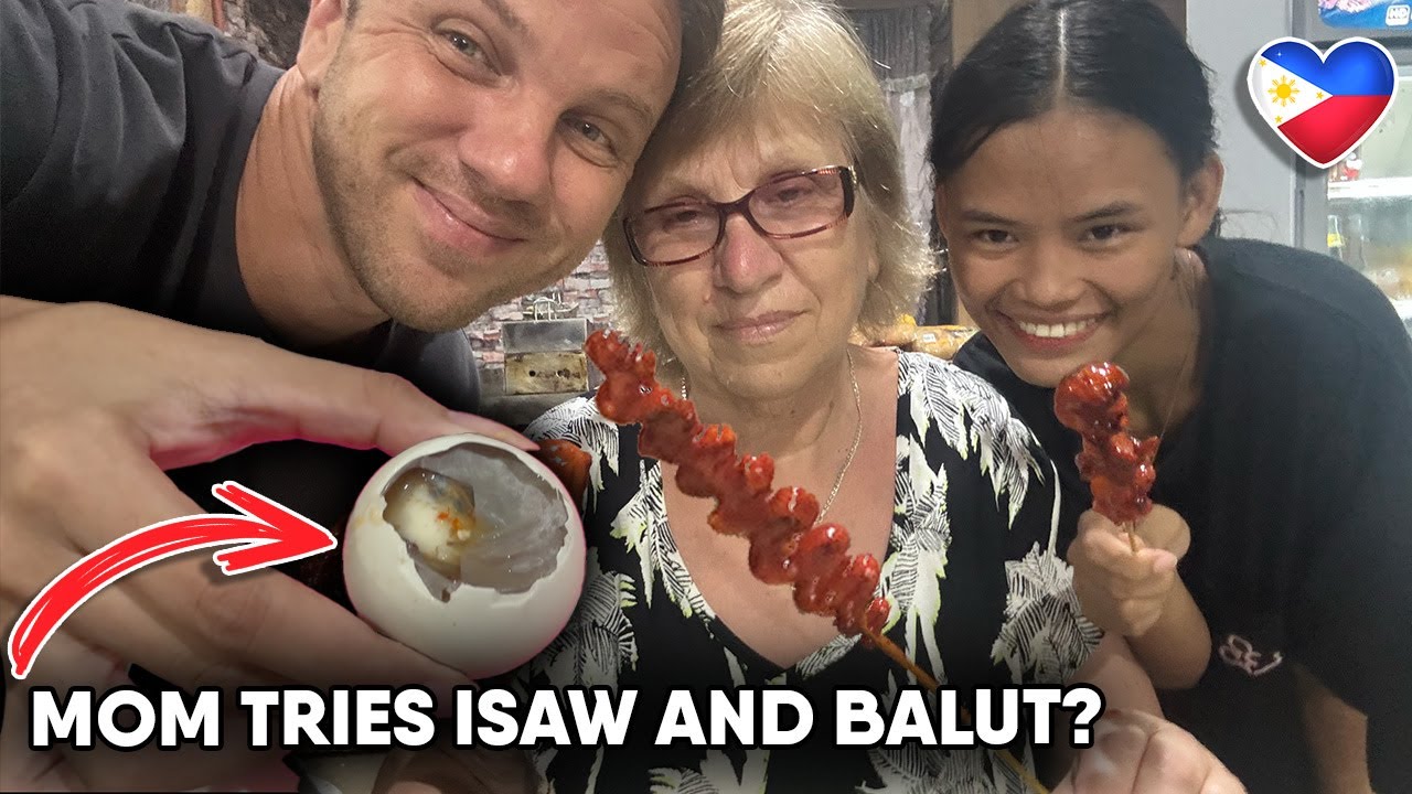 🐣 Mom from Ukraine Tries Isaw and BBQ