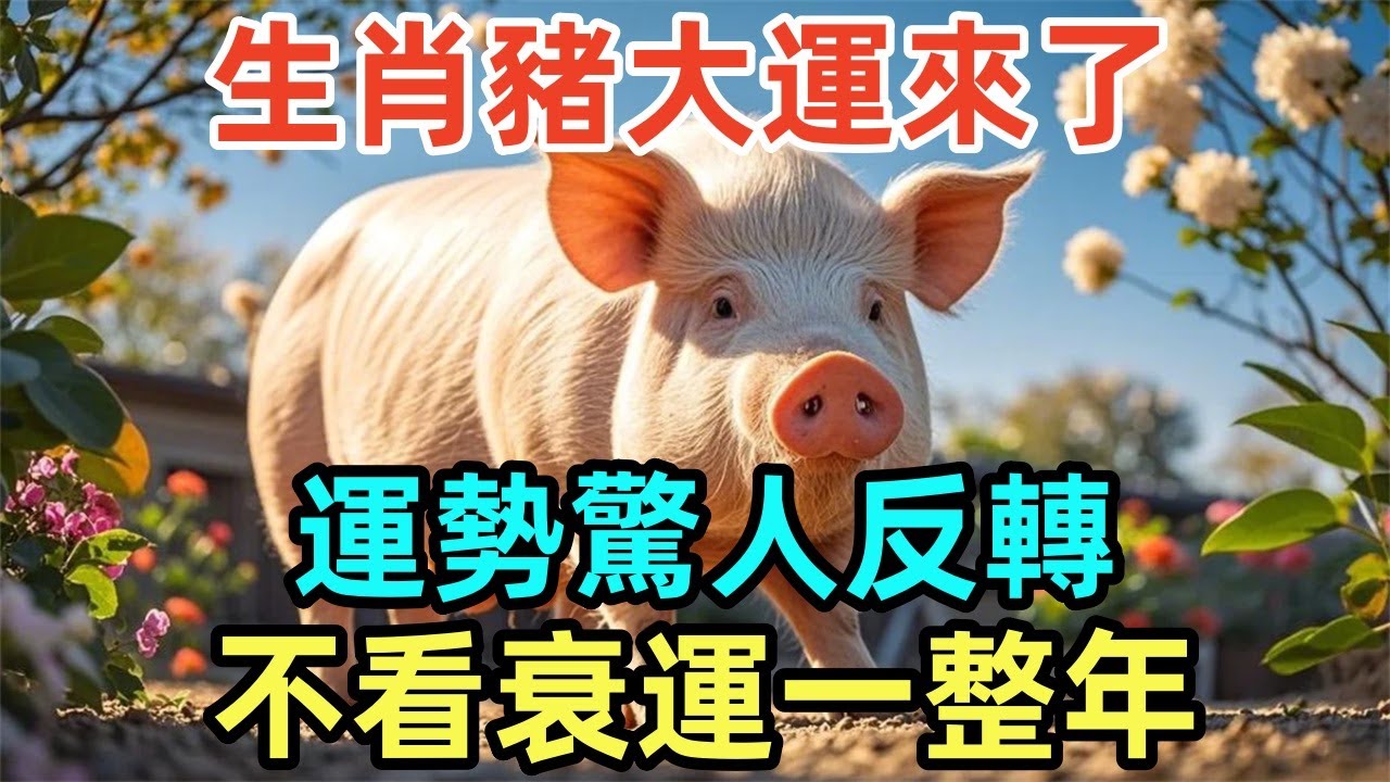 生肖豬大運來了，運勢驚人反轉，不看衰運一整年！#屬相 #生肖 #命理 #運勢 #風水