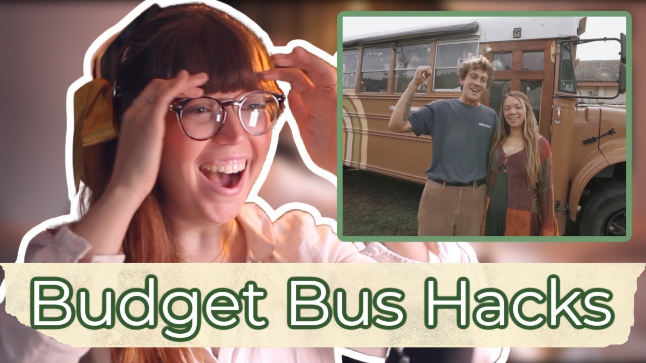 Bus Lifer REACTS - Gardenbelle's Bus Tour 🌿 Cozy, Thrifted Design Tips 🌿  DIY Bus Build Ideas