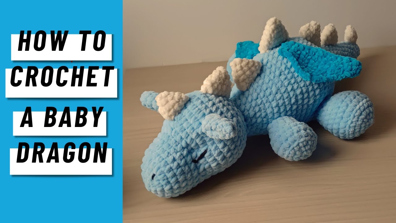crochet baby dragon amigurumi tutorial | ambroscrochet