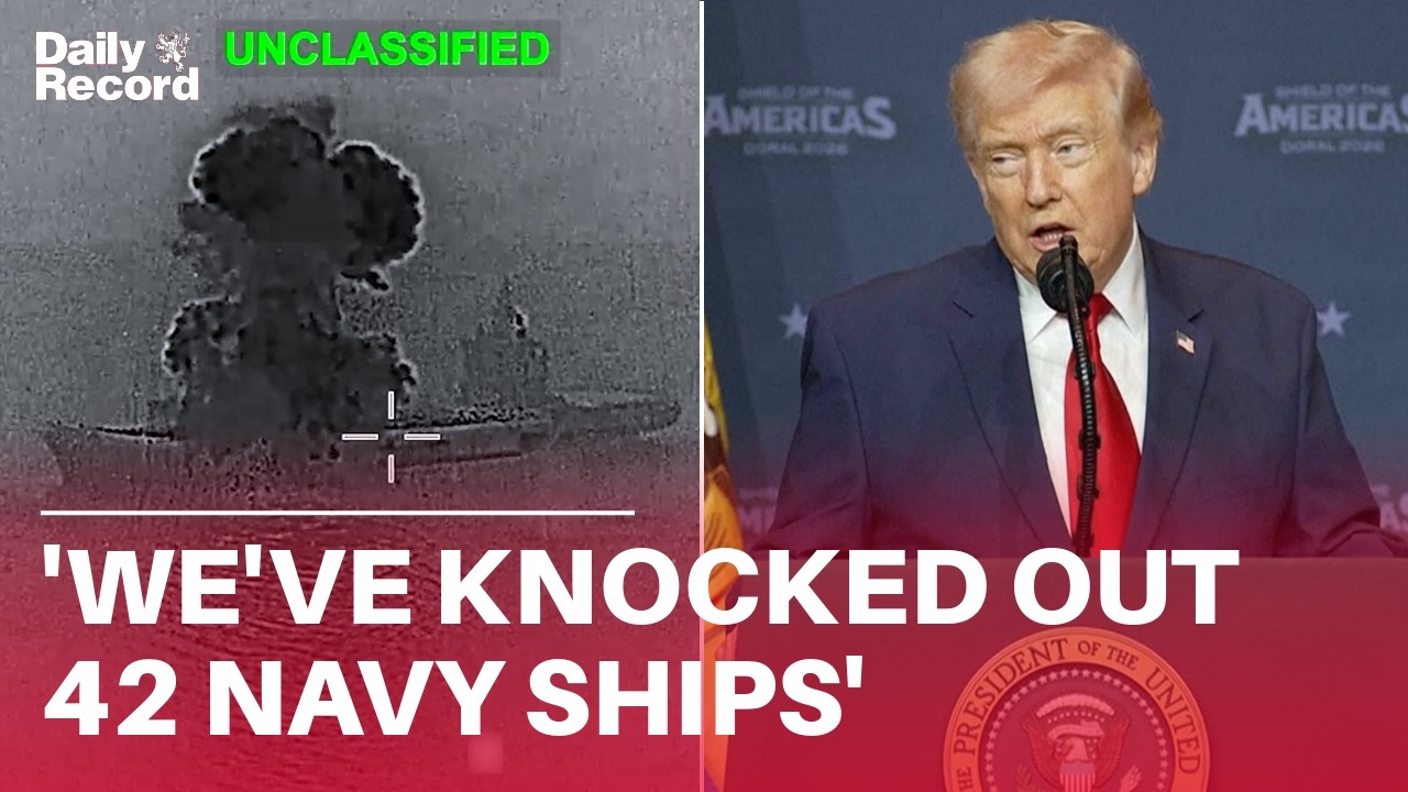 Donald Trump: American forces have &ldquo;knocked out&rdquo; 42 Iranian navy ships in three days