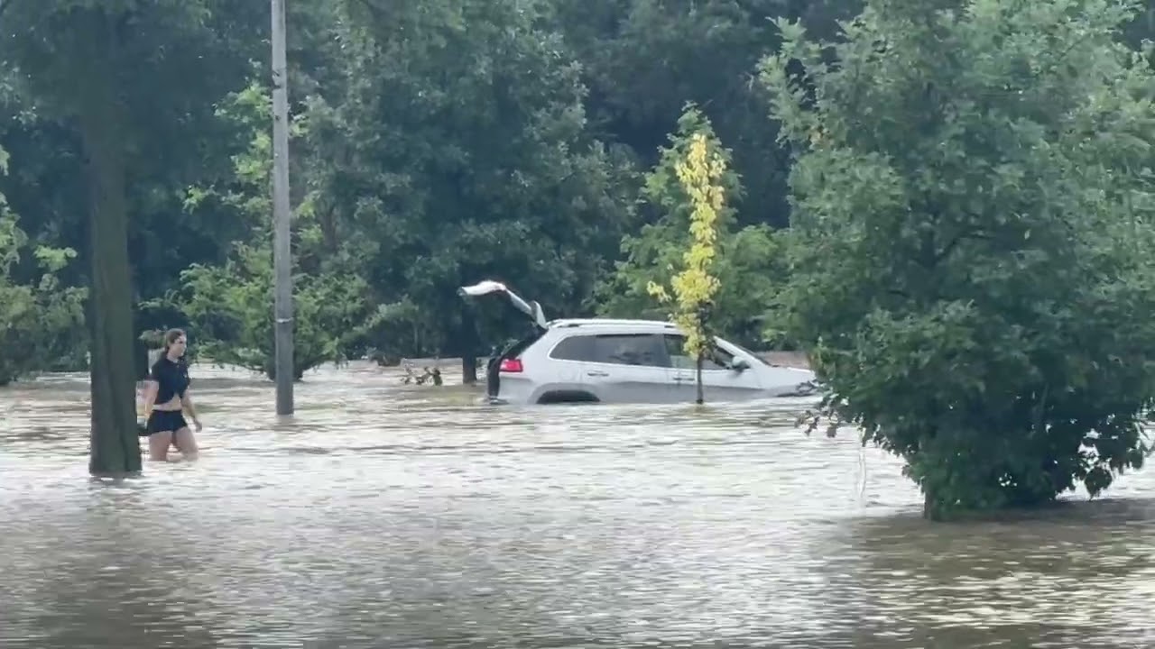 Milwaukee Flooding – August 10, 2025 | River Overflow Destroys Football Field & Streets Underwater