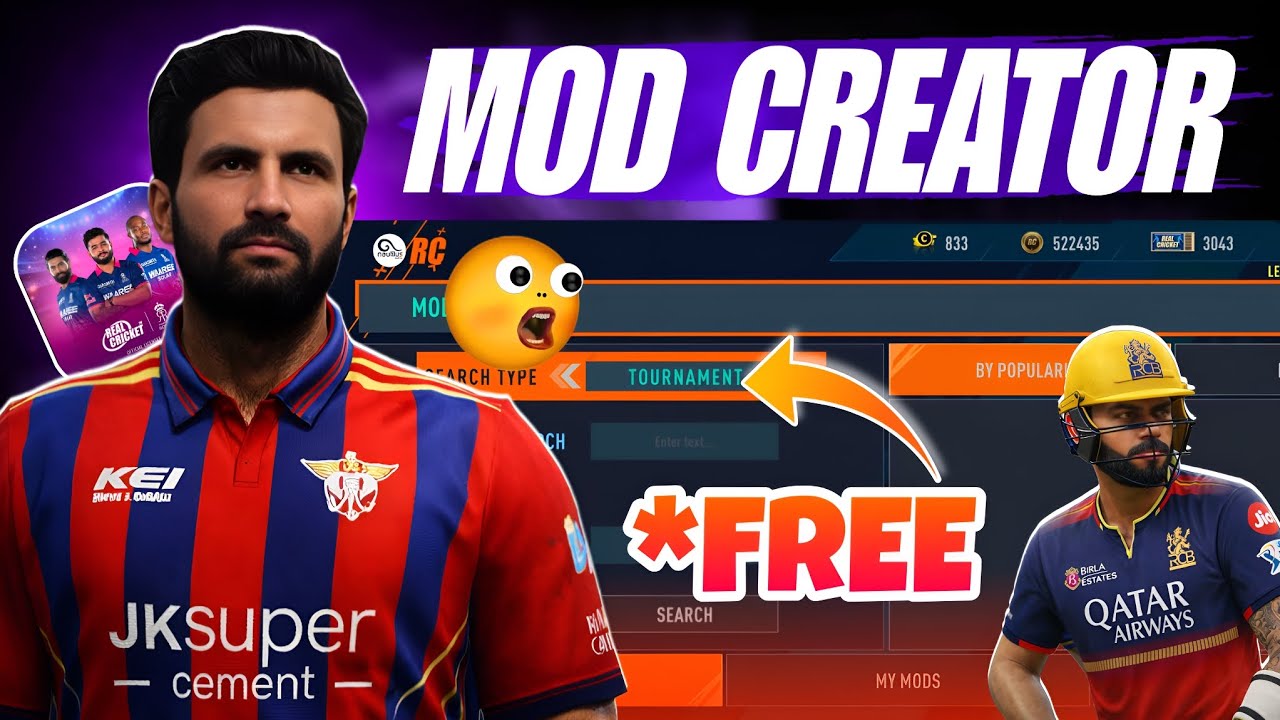 😱 FREE RC MOD CREATOR! Real Cricket Mods | Download Now